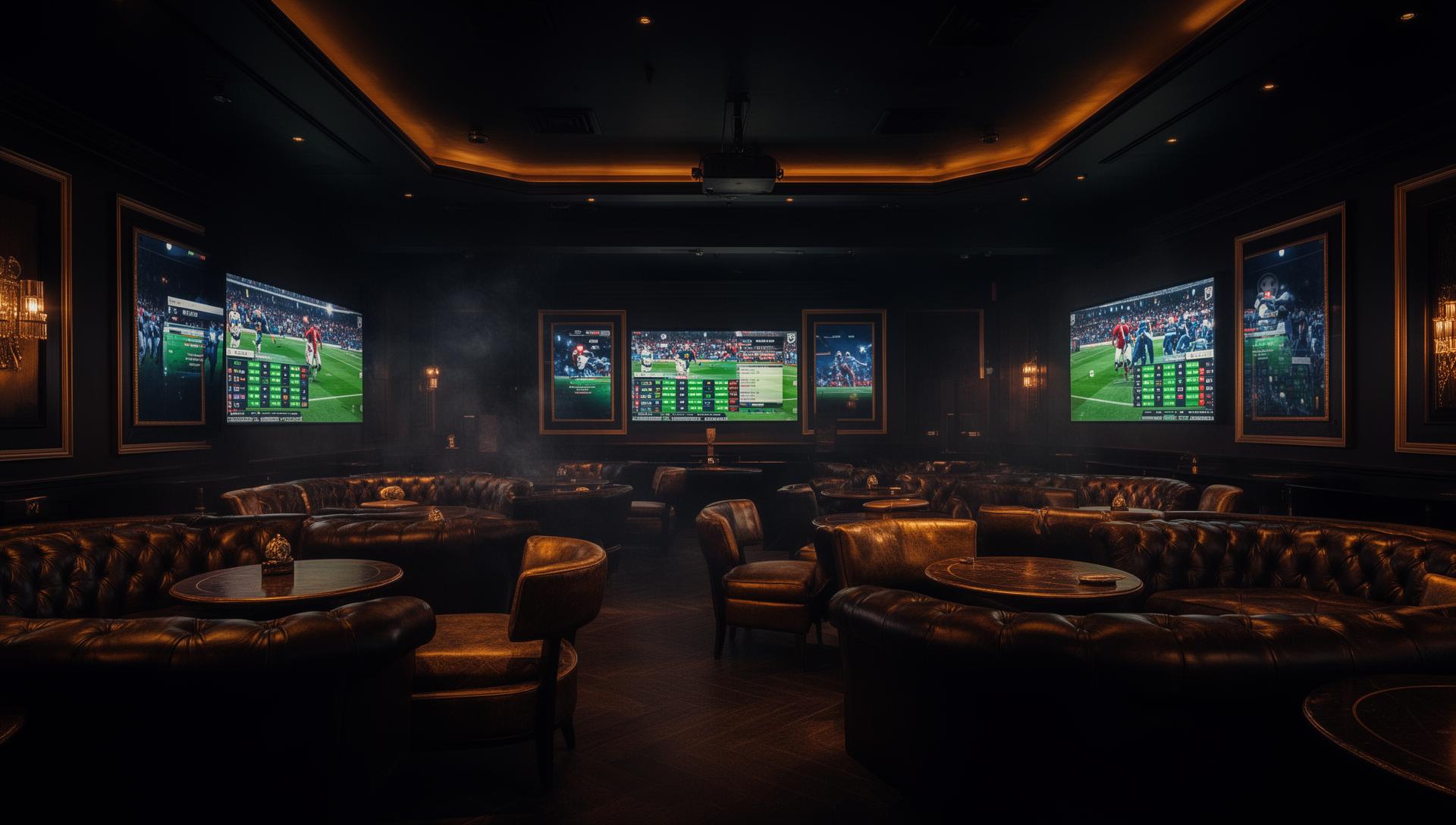Premium sports betting atmosphere